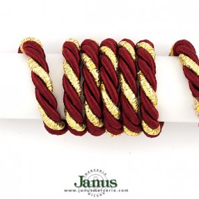 METALLIC TWISTED CORD - BORDEAUX GOLD