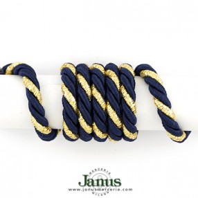 METALLIC TWISTED CORD - NAVY GOLD
