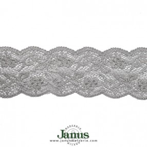 STRETCH TRIMMING LACE 70MM - GREY