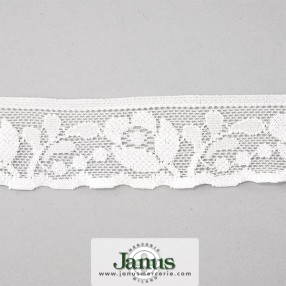 STRETCH TRIMMING LACE 30MM - WHITE
