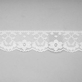 STRETCH TRIMMING LACE - WHITE