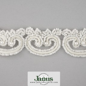 pearl-beads-trim-cerimony-wedding-dress-accessory-moda-white-elegant
