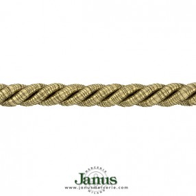 twist cord metallic gold cream 10mm