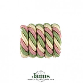 TWISTED MIX CORD PINK BEIGE GREEN