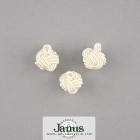HAND BRAIDED KNOT BUTTON IVORY 12MM