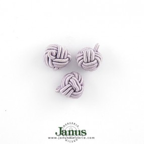HAND BRAIDED KNOT BUTTON LILAC 12MM