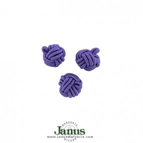 HAND BRAIDED KNOT BUTTON PURPLE 12MM