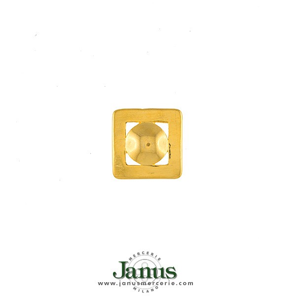 SQUARE SHAPED METAL SHANK BUTTON - GOLD