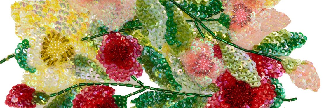 Flowers Beads Sequins Motifs